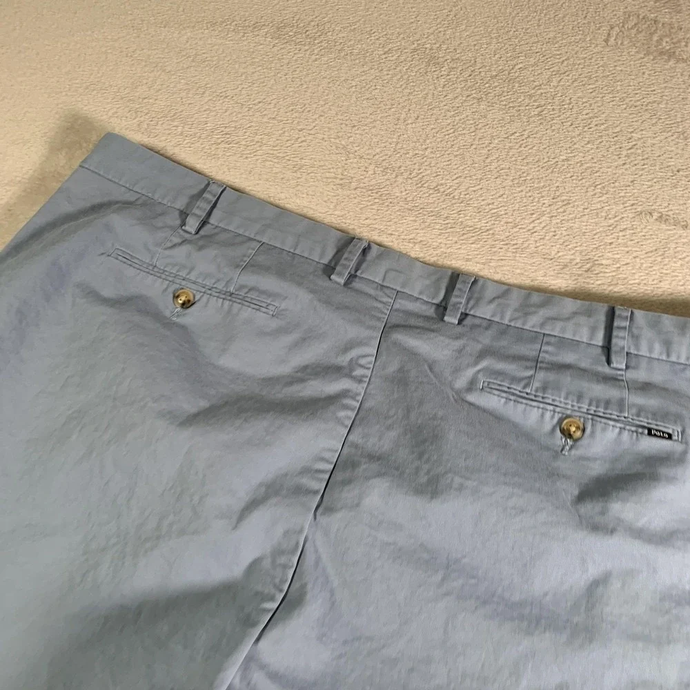 Polo Ralph Lauren Shorts Mens 46 Big Blue‎ Stretch Classic Fit Chino Flat Front